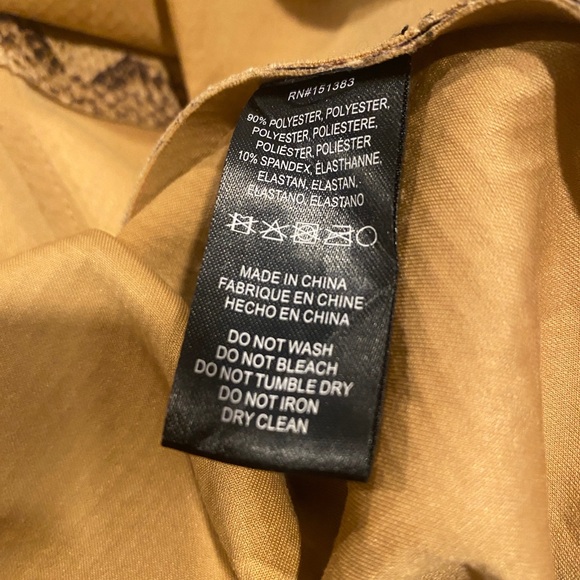 Anthropologie Current Air Brown Snake Print Midi Length Pencil Skirt size 8 - Picture 5 of 6